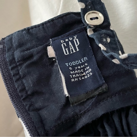 Gap 2 pieces little girl navy w/white polka dots - Picture 8 of 15